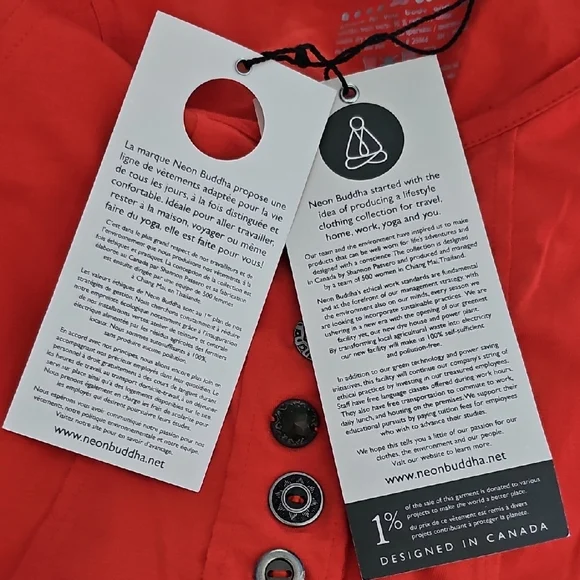 Neon Buddha Button-Up Top - Picture 4 of 6